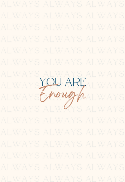 You-are-enough-Großer-Hintergrund-Motivationsleinwand-Motivationsposter-Wandbild-Wanddekoration-Spruch-themotivation.de