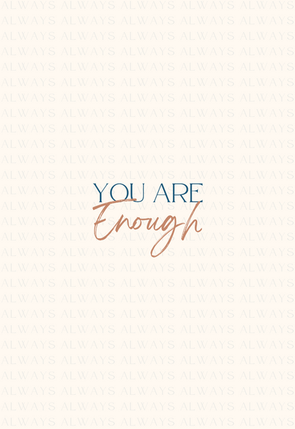 You-are-enough-Kleiner-Hintergrund-Motivationsleinwand-Motivationsposter-Wandbild-Wanddekoration-Spruch-themotivation.de